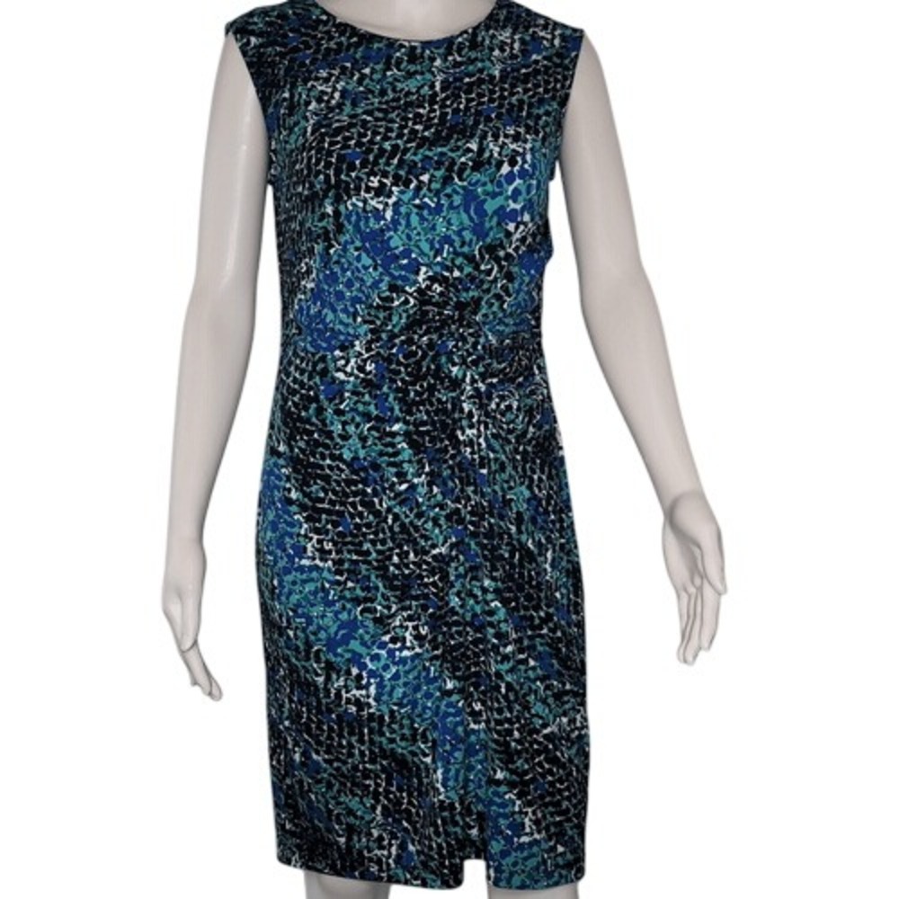 Apt. 9 Blue & Black Sleeveless Sheath‎ Dress